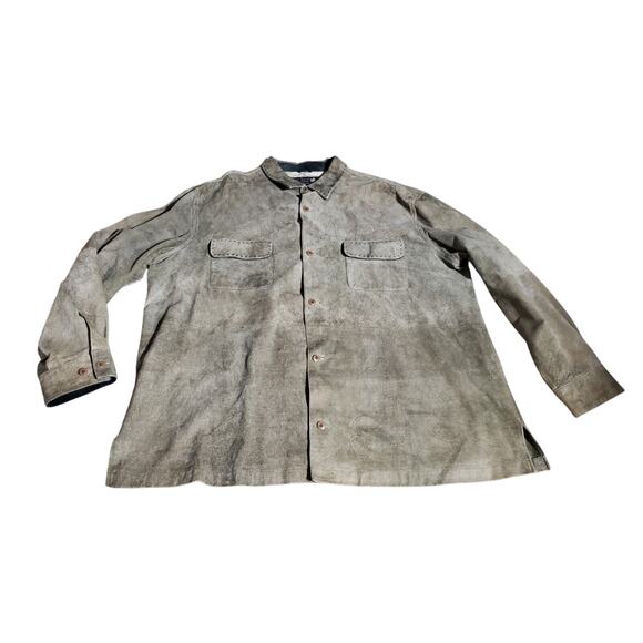 Nat Nast Genuine Leather Jacket Mens Size XXL Suede Pockets Light Brown - Picture 1 of 5